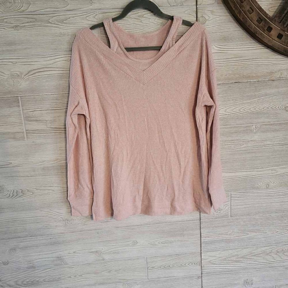 Saturday Sunday Anthropologie Sweater SZ M Blush Pink